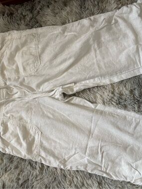 St. John's Bay White Ribbed Drawstring Pants